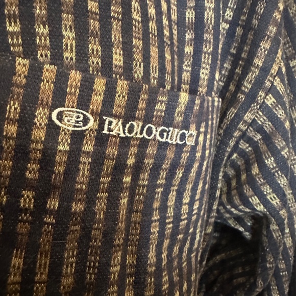 PAOLO Gucci Long Sleeve Polo VINTAGE fashion history 24"armpit to armpit seams - Picture 2 of 6